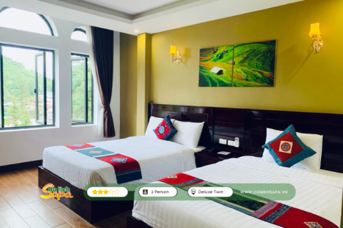 Combo Hà Nội Sapa 2N1Đ Melody Sapa Hotel Hạng phòng Deluxe View Núi : Bao gồm xe đưa đón khứ hồi, Miễn phí Buffet sáng tại khách sạn...