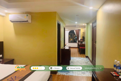 Combo Hà Nội Sapa 2N1Đ Melody Sapa Hotel Hạng phòng Deluxe Family View núi : Bao gồm xe đưa đón khứ hồi, Miễn phí Buffet sáng tại khách sạn...